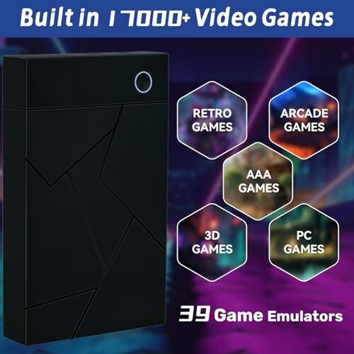 Gaming console with 7000+ video games and 39 emulators.