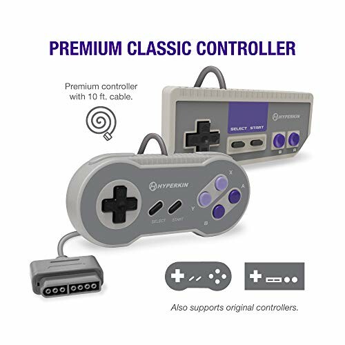 Premium classic controller with retro design and 10 ft cable.