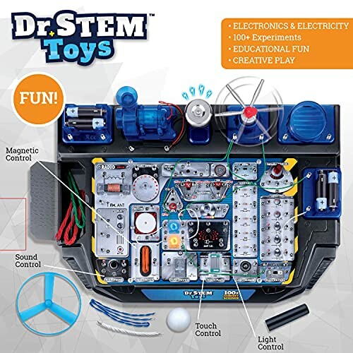 Dr. STEM Toys electronics kit with experiments for kids.