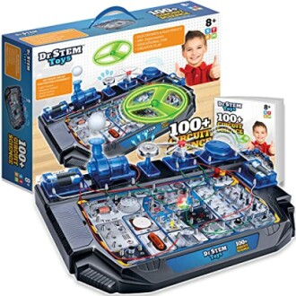 Dr. STEM Toys electronics circuit kit with 100+ experiments for kids.