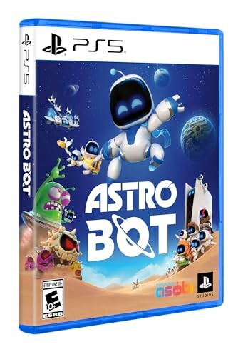 PS5 Astro Bot game cover with robot characters in space theme