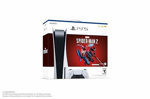 PS5 console box with Spider-Man 2 game