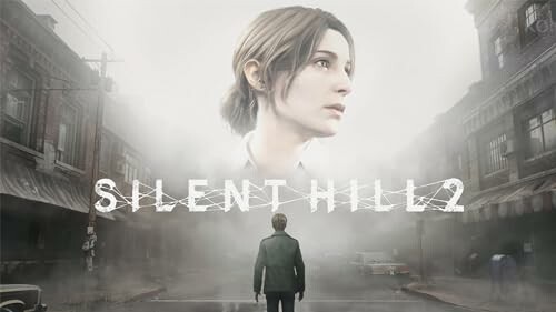 Poster of Silent Hill 2 with a person's face and foggy street