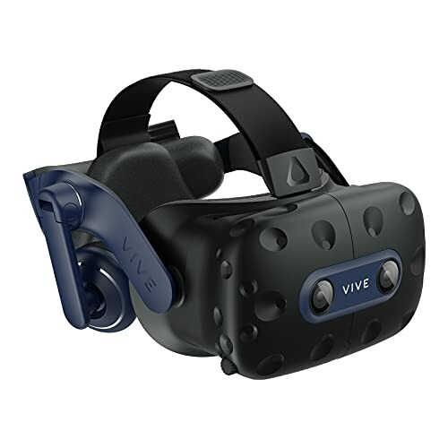 Vive virtual reality headset with black and blue design