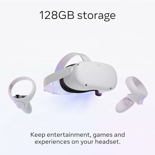 VR headset with 128GB storage and controllers.