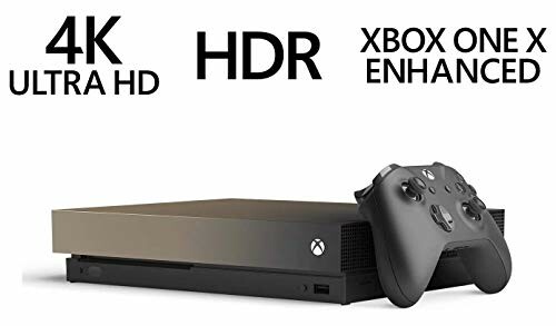 Xbox One X console with controller, featuring 4K Ultra HD and HDR capabilities