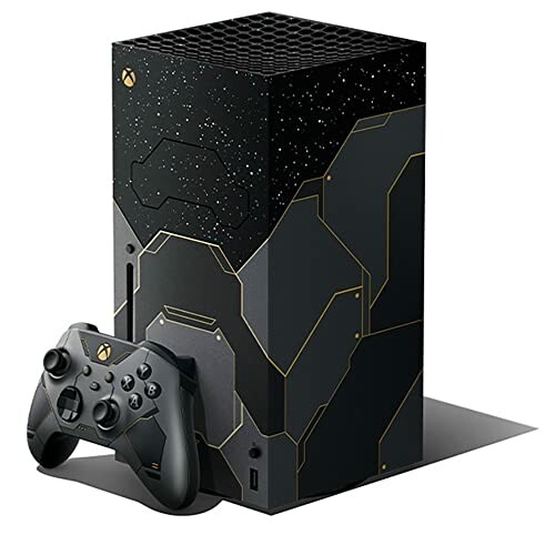 Xbox Series X console with a controller in a special edition design.