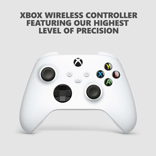 Xbox wireless controller with text about precision